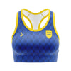Custom Crop Top Blue & Yellow ZigZag Pattern